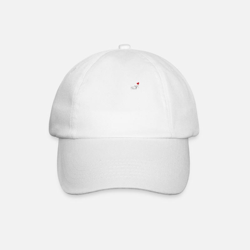 Schaf Design für einen Schäfer - Baseballkappe - Weiß/Weiß