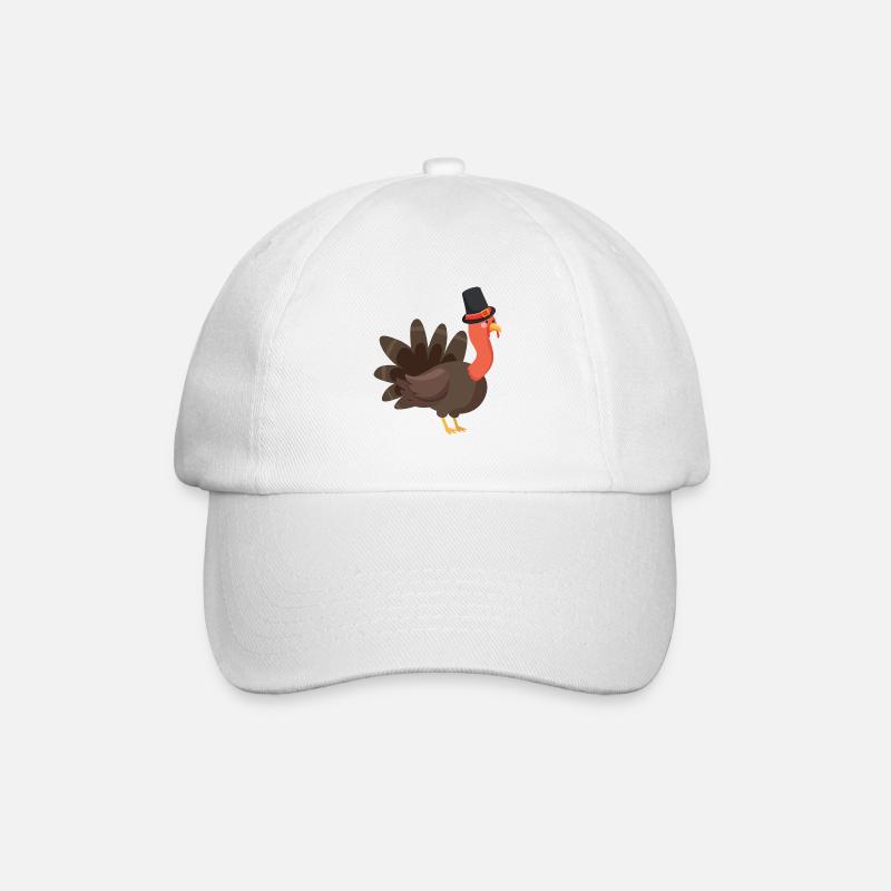 Dinde de Thanksgiving - Casquette classique - blanc/blanc