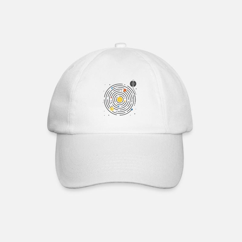 Music Solar System Vinyl Gift - Baseball Cap - white/white