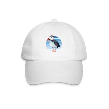Papageitaucher Puffin Papagei Lunde Vogel Geschenk - Baseballkappe - Weiß/Weiß - Vorne