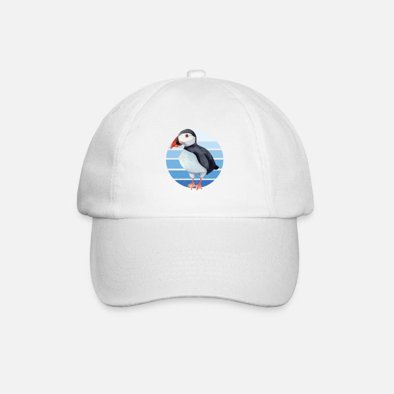 Papageitaucher Puffin Papagei Lunde Vogel Geschenk - Baseballkappe - Weiß/Weiß