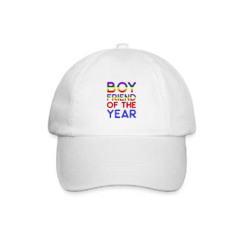 Boyfriend of the Year / LGBTQ, CSD, Gay Pride - Baseball Cap - white/white - Front