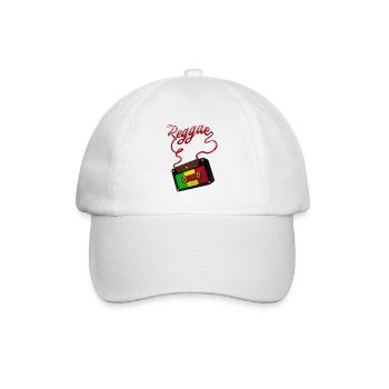 Reggae Tape Cassette Retro Music Motif - Baseball Cap - white/white - Front