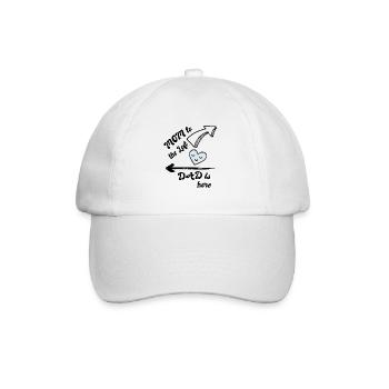Maman Papa Gauche Droite - Casquette classique - blanc/blanc - Devant