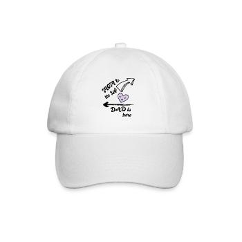 Maman à gauche et papa à droite - Casquette classique - blanc/blanc - Devant