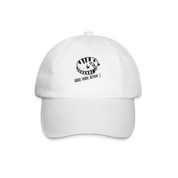 Dodo dodo repeat, gros chat endormi! - Casquette classique - blanc/blanc - Devant