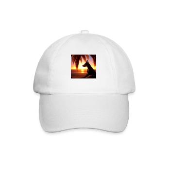 Sunset Doberman - Baseball Cap - white/white - Front