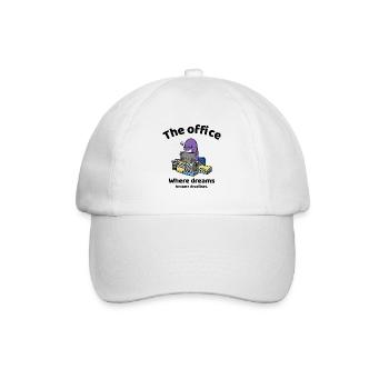 Where dreams become deadlines - The office - Baseballkappe - Weiß/Weiß - Vorne