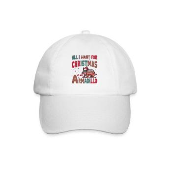 Tout ce que je veux pour Noël, c’est un tatou - Casquette classique - blanc/blanc - Devant