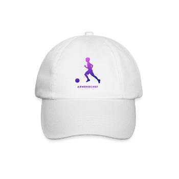 Fußballspieler Abwehrchef - Abwehrspieler - Baseballkappe - Weiß/Weiß - Vorne