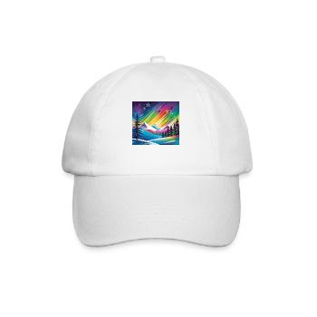 Arktische Aurora - Baseballkappe - Weiß/Weiß - Vorne