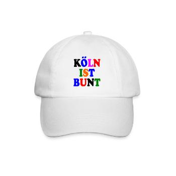 Köln ist bunt - Baseballkappe - Weiß/Weiß - Vorne