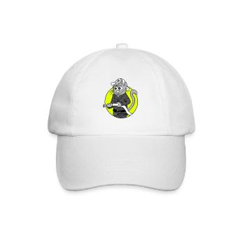 Retro Fire Brigade Cat - Baseball Cap - white/white - Front