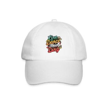 Line Dance mein Hobby - meine Passion - mein Ding - Baseballkappe - Weiß/Weiß - Vorne