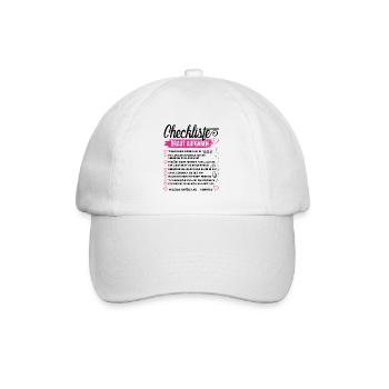 JGA Shirt Frauen Junggesellenabschied Braut Shirt - Baseballkappe - Weiß/Weiß - Vorne