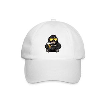 Gorilla Après-Ski Bière Bande Dessinée - Casquette classique - blanc/blanc - Devant