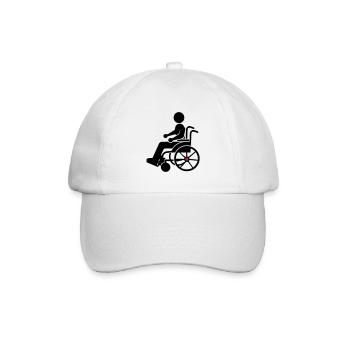 Rollstuhl Eingeschränkt - Baseballkappe - Weiß/Weiß - Vorne