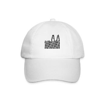 Kölner Dom - Baseballkappe - Weiß/Weiß - Vorne