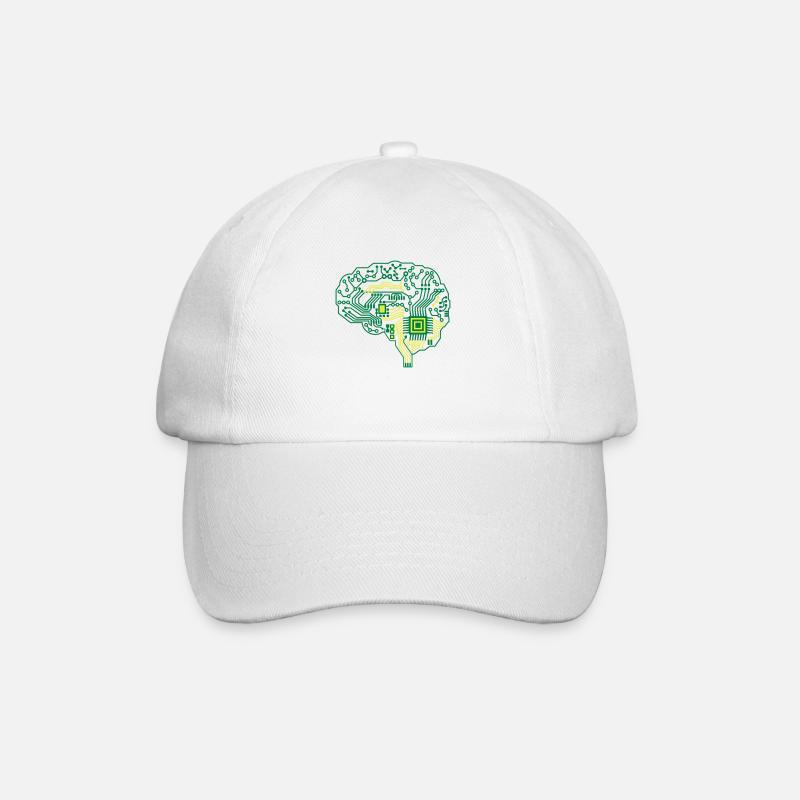 Brain - Baseball Cap - white/white
