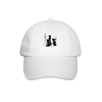 échecs - Casquette classique - blanc/blanc - Devant