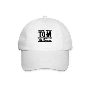 Man Myth Legend Tom - Baseball Cap - white/white - Front