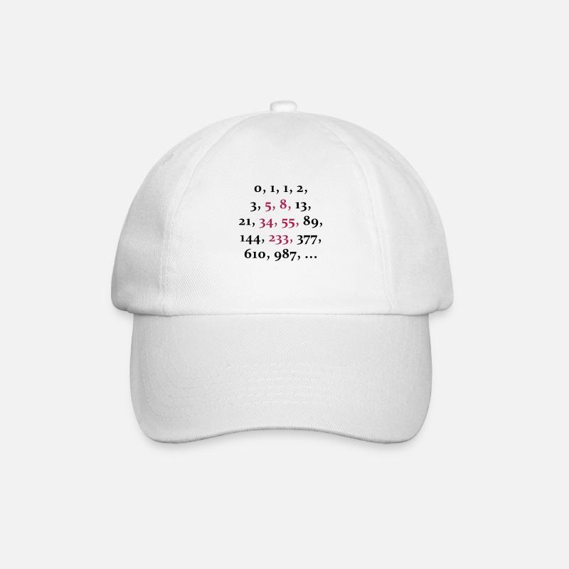 fibonacci sequence (2c) - Casquette classique - blanc/blanc