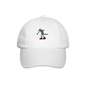 Wolf - Baseballkappe - Weiß/Weiß - Vorne