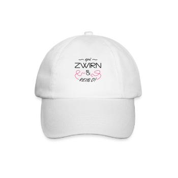 Spü Zwirn & reiß o! - Baseballkappe - Weiß/Weiß - Vorne