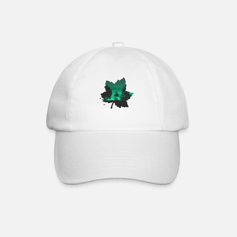 Waldelfe grün - Baseballkappe - Weiß/Weiß