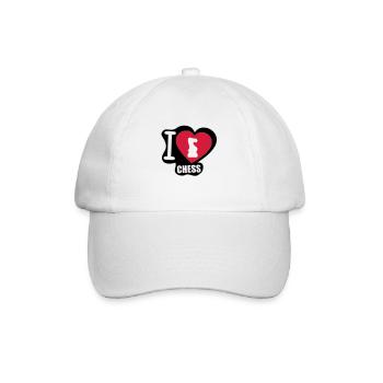 i love chess cavalier echec - Casquette classique - blanc/blanc - Devant