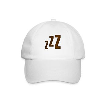Smiley Sleeping 'ZZZ' - Baseball Cap - white/white - Front