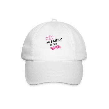 my family my team - Baseballkappe - Weiß/Weiß - Vorne
