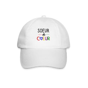 T shirt soeur de coeur, famille, amie. - Casquette classique - blanc/blanc - Devant