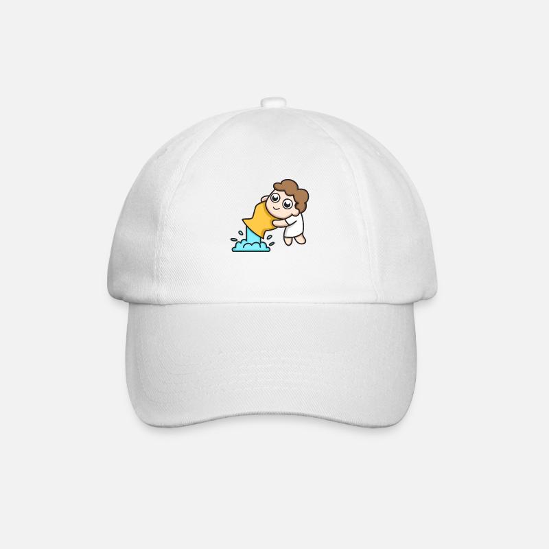 Sternzeichen Wassermann - Baseballkappe - Weiß/Weiß