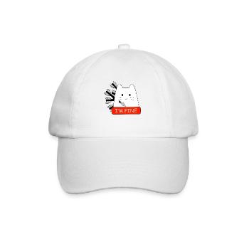 Je suis bon chat drôle - Casquette classique - blanc/blanc - Devant