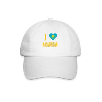 J’aime le Kazakhstan | Kazakhztan - Casquette classique - blanc/blanc - Devant
