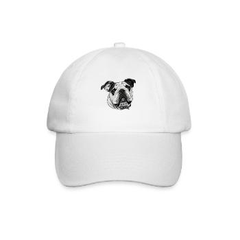 Bulldog français chien anglais 5 - Casquette classique - blanc/blanc - Devant