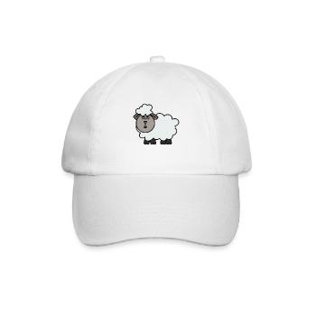 Lustiges Schaf Cartoon Geschenkidee - Baseballkappe - Weiß/Weiß - Vorne