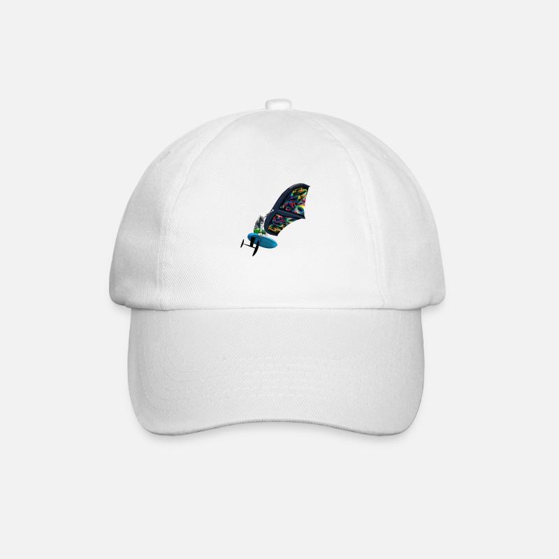 Wing Foil Surf - Baseball Cap - white/white