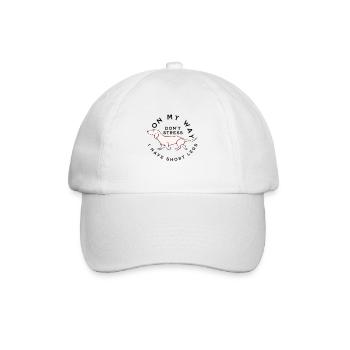 Dog and short legs - No stress - Gift - Baseball Cap - white/white - Front