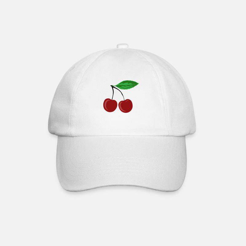 Cerises rouges - Casquette classique - blanc/blanc