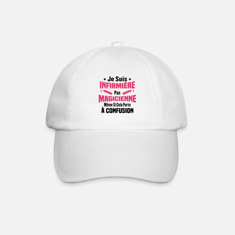 Je suis une infirmière pas magicienne - Casquette classique - blanc/blanc