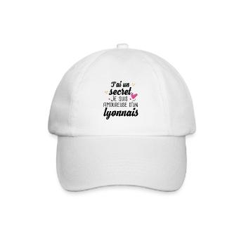 Lyonnais Lyon Femme Amoureuse Cadeau Amour Humour - Casquette classique - blanc/blanc - Devant