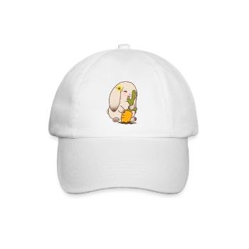 Adorable Gardening Bunny - Baseball Cap - white/white - Front
