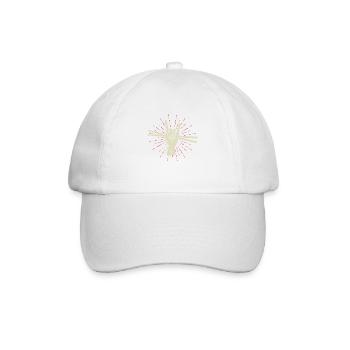 Batterie, Tambour, Musique, Instrument - Casquette classique - blanc/blanc - Devant
