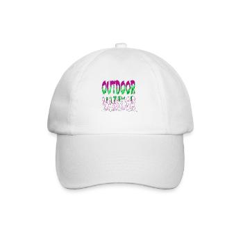 heureux camping hommes humour montagnes génial - Casquette classique - blanc/blanc - Devant