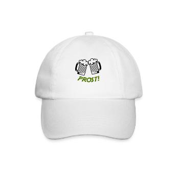 bier prost - Baseballkappe - Weiß/Weiß - Vorne