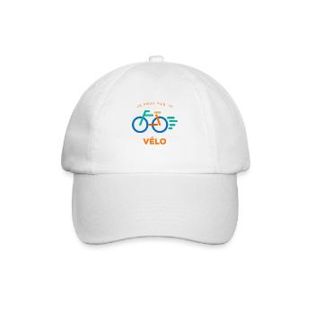 Je peux pas j'ai vélo - Casquette classique - blanc/blanc - Devant