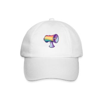 Pride Megaphone - Baseball Cap - white/white - Front