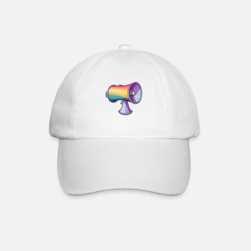 Pride Megaphone - Baseballkappe - Weiß/Weiß